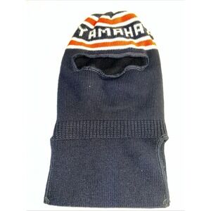 Vintage YAMAHA Balaclava Full Facemask Knit Hat Red White Blue Snowmobile